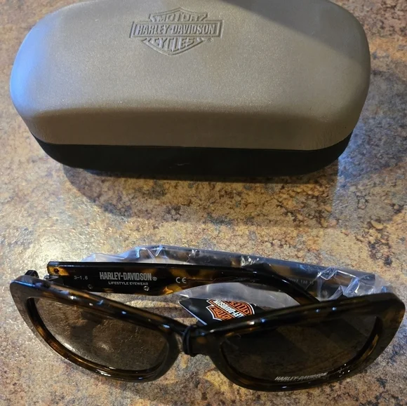 HARLEY-DAVIDSON HD 5032S 52E TORTOISE / GOLD DESIGNER SHINY ARMS HOT SUNGLASSES - Picture 7 of 10
